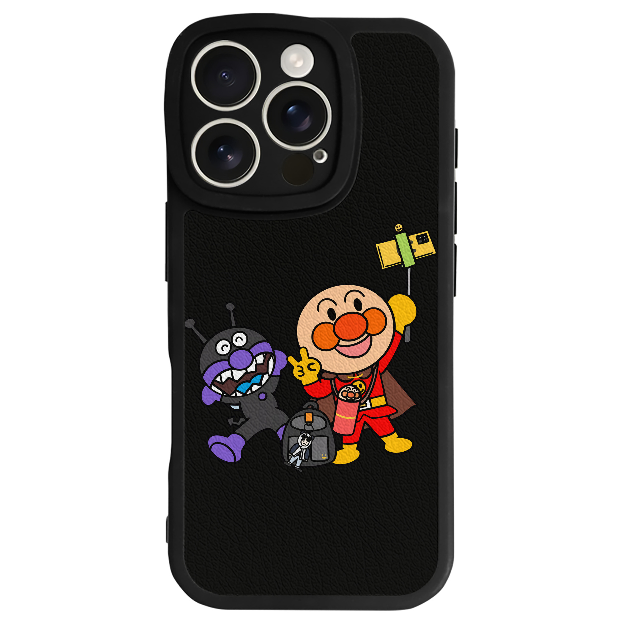 （画像用） アンパンマン Anpanman 【iPhone 16シリーズ対応】シリコンスマホケース（レザー調） 材質：シリコン